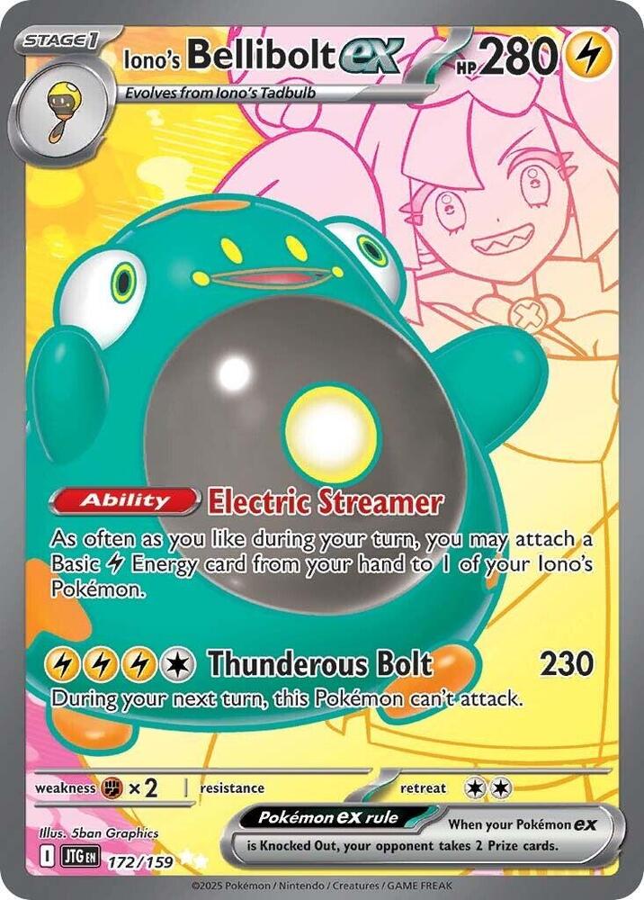 Singles - Iono's Bellibolt ex - 172/159 - SV09: Journey Together!