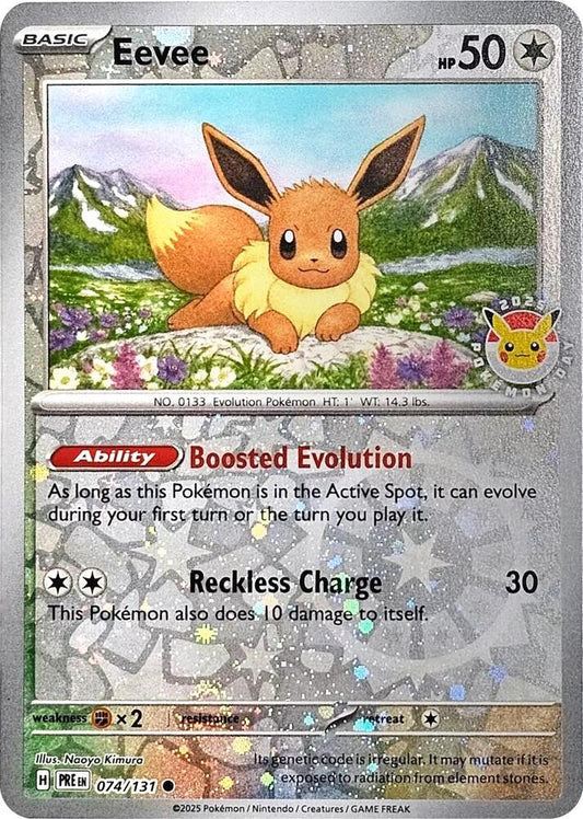 Singles - Eevee - Pokemon Day 2025 (Reverse Cosmos Holo)!