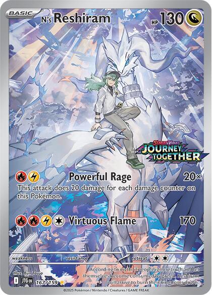Singles - N's Reshiram 167 Journey Together Promo (sealed)!