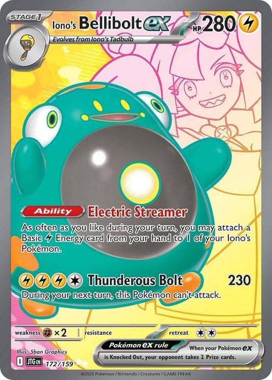 Singles - Iono's Bellibolt ex - 172/159 - SV09: Journey Together!