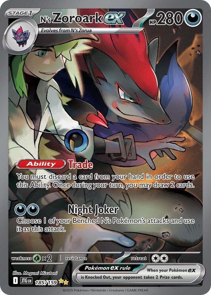 Singles - N's Zoroark ex - 185/159 - SV09: Journey Together!