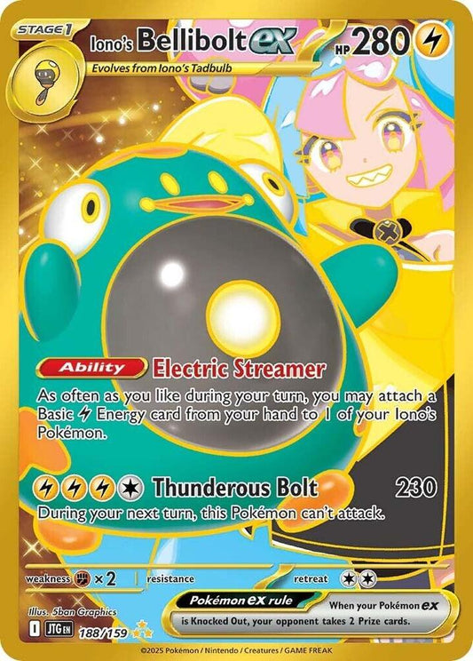 Singles - Iono's Bellibolt ex - 188/159 - SV09: Journey Together