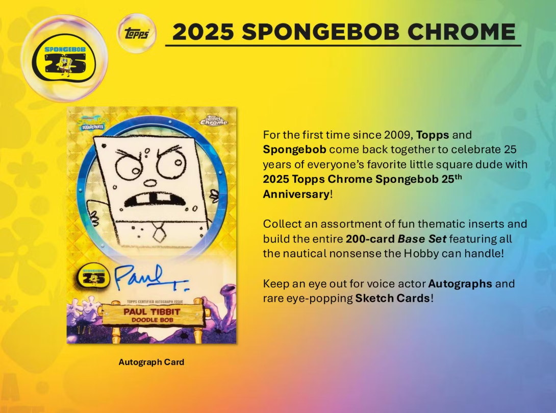 Live Box Break - Topps Chrome Sponge Bob Square Pants!