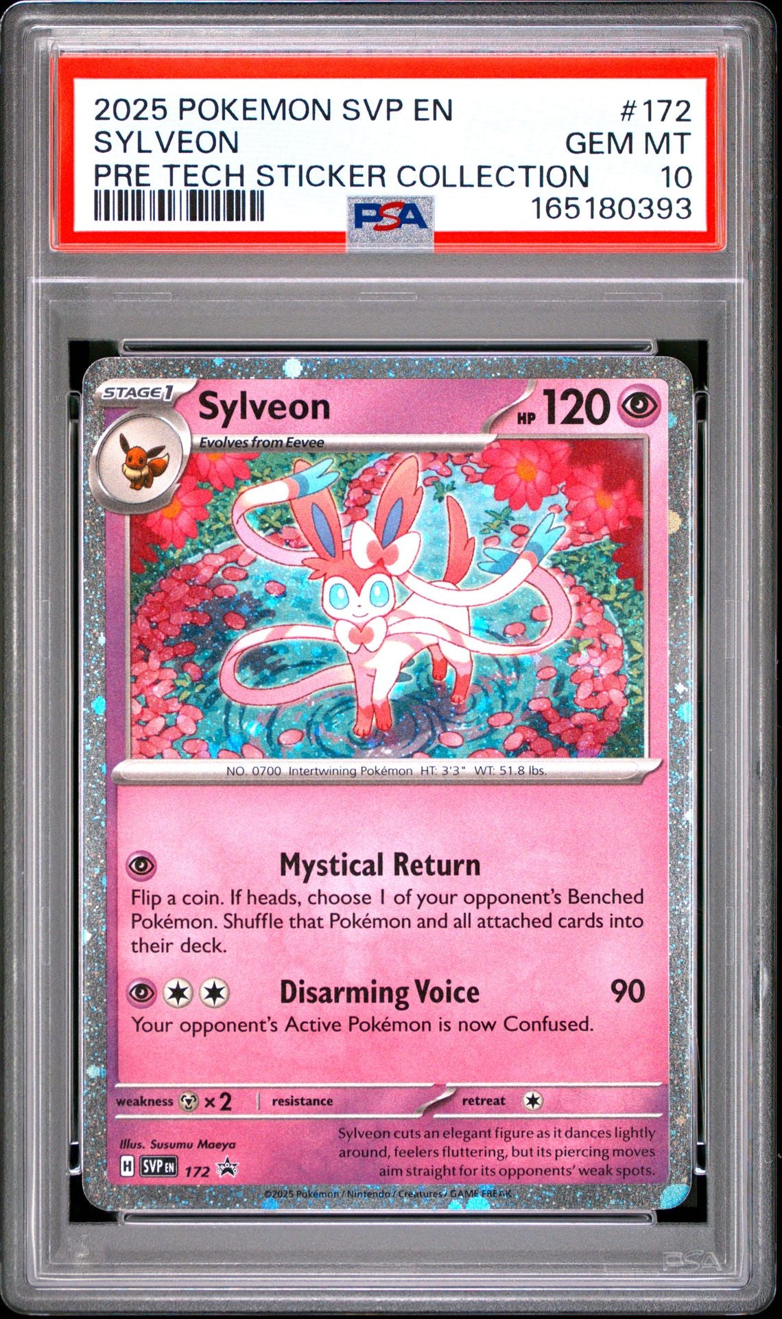 Singles Graded - **SWIRL 2/3** **SEQUENTIAL** 2025 POKEMON SVP EN-SV BLACK STAR PROMO 170, 171, AND 172 LEAFEON, GLACEON, SYLVEON PRISMATIC EVOLUTIONS TECH STICKER COLLECTION PSA 10!