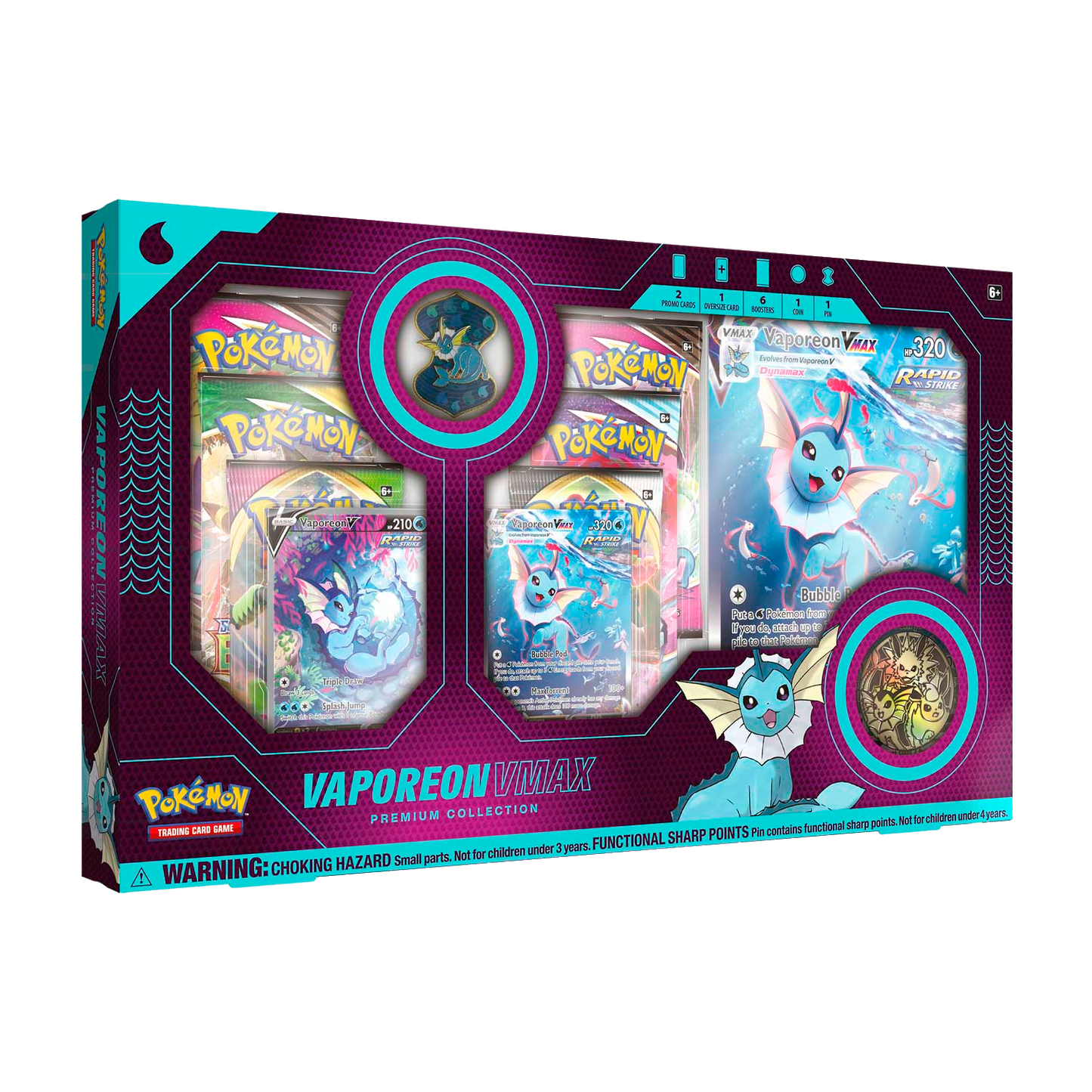 Ducky - Singles UNgraded - 2021 POKEMON VAPOREON VMAX SPECIAL COLLECTION BOX (Sealed/Opened Live)!