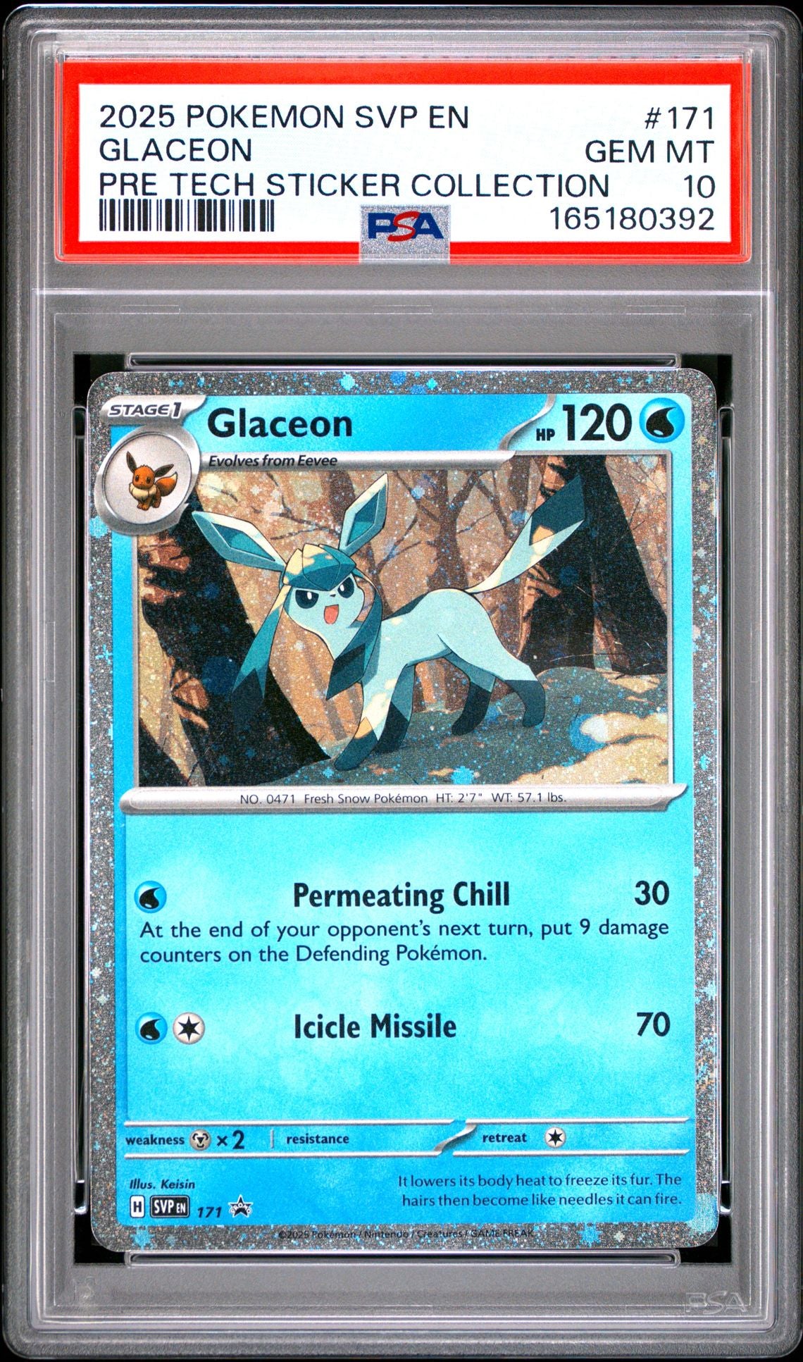 Singles Graded - **SWIRL 2/3** **SEQUENTIAL** 2025 POKEMON SVP EN-SV BLACK STAR PROMO 170, 171, AND 172 LEAFEON, GLACEON, SYLVEON PRISMATIC EVOLUTIONS TECH STICKER COLLECTION PSA 10!