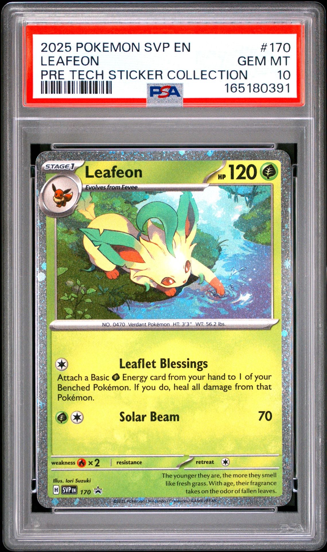 Singles Graded - **SWIRL 2/3** **SEQUENTIAL** 2025 POKEMON SVP EN-SV BLACK STAR PROMO 170, 171, AND 172 LEAFEON, GLACEON, SYLVEON PRISMATIC EVOLUTIONS TECH STICKER COLLECTION PSA 10!