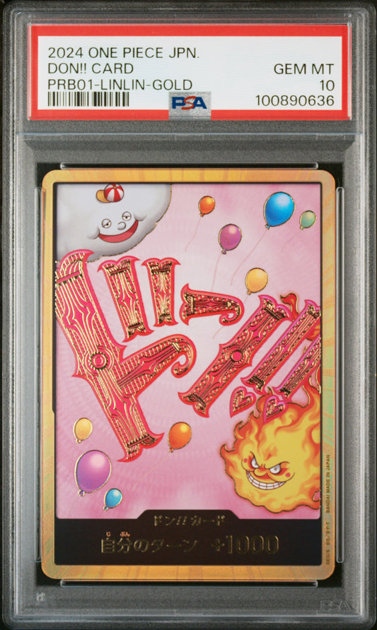 Singles Graded - 2024 ONE PIECE JAPANESE PRB01-PREMIUM BOOSTER -ONE PIECE CARD THE BEST- DON!! CARD CHARLOTTE LINLIN-GOLD PSA 10!